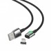 Магнитный кабель Type-C с оплеткой Baseus Zinc Magnetic 3A 1m Black
