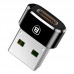 Переходник Baseus USB Male To Type-C Female Adapter Converter Black