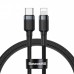 Кабель Baseus Cafule Type-C to Lightning (QC 3.0+PD 18W) 1m Black