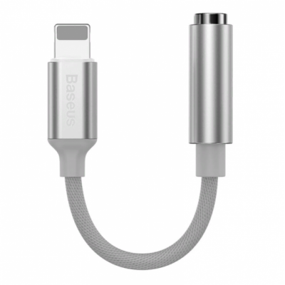 Аудио переходник для iPhone с Lightning на 3.5mm Baseus L3.5 White