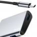 USB-хаб Baseus Enjoyment series Type-C to RJ45+USB3.0 HUB Adapter Gray