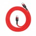 Кабель Type-C to Type-C с оплеткой Baseus Cafule PD2.0 flash charging (20V 3A) 1m Red