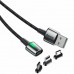 Магнитный кабель с оплеткой 3в1 (MicroUSB, Type-C, Lightning) Baseus Zinc Magnetic Kit 1m Black