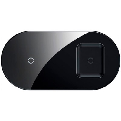 Беспроводное зарядное устройство Baseus Simple 2in1 (для iPhone, AirPods) 18W MAX Black