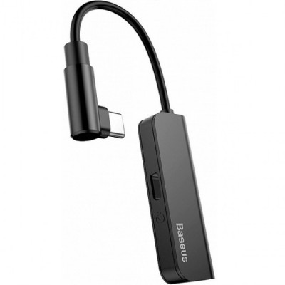 Переходник Baseus L53 Type-C to Type-C+3.5mm Charging and Audio Adapter Black