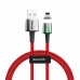 Магнитный кабель для iPhone Baseus Zinc Magnetic Cable for Lightning 2.4A 1m Red