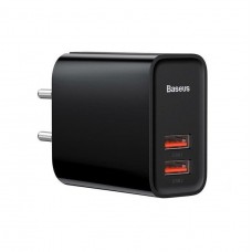 Сетевое зарядное устройство Baseus Speed QC3.0, 30W (2USB) Black