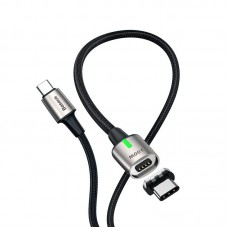 Магнитный кабель с оплеткой Baseus Zinc Magnetic Cable Type-C (100W, 20V, 5A) 1.2m Black