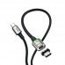 Магнитный кабель с оплеткой Baseus Zinc Magnetic Cable Type-C (100W, 20V, 5A) 1.2m Black