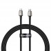 Магнитный кабель с оплеткой Baseus Zinc Magnetic Cable Type-C (100W, 20V, 5A) 1.2m Black