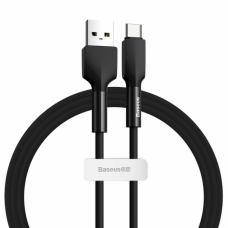 Мягкий силиконовый кабель Baseus Silica gel cable USB For Type-C 1m Black