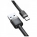 Кабель Type-C с оплеткой Baseus cafule for Type-C 2A 3m Black