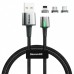 Магнитный кабель с оплеткой 3в1 (MicroUSB, Type-C, Lightning) Baseus Zinc Magnetic Kit 1m Black