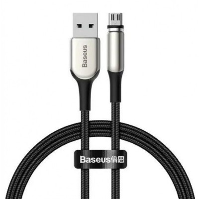 Магнитный кабель MicroUSB для зарядки с оплеткой Baseus Zinc Magnetic (Charging only) 2A 1m Black