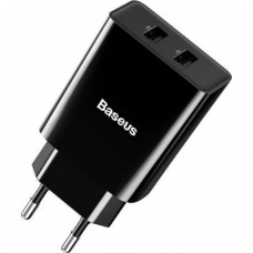 Сетевое зарядное устройство Baseus Speed Mini QC Dual U Quick Charger (QC3.0, 18W, 2USB) Black