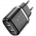 Сетевое зарядное устройство Hoco N4 (комплект с кабелем Lightning, для iPhone) 2USB, 2,4A Black