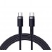 Кабель Joyroom S-1230N9 Type-c to Type-c Silicone Data Cable 1.2M 3A  Black