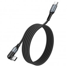 Кабель Hoco U100 Orbit 100W charging data cable for Type-C to Type-C 1.5m, 5A  black