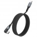 Кабель Hoco U100 Orbit 100W charging data cable for Type-C to Type-C 1.5m, 5A  black