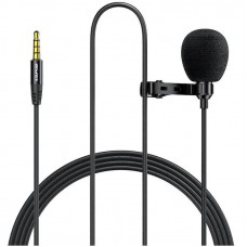 Петличный микрофон для записи Awei MK1 AUX (3.5mm) 3m Black