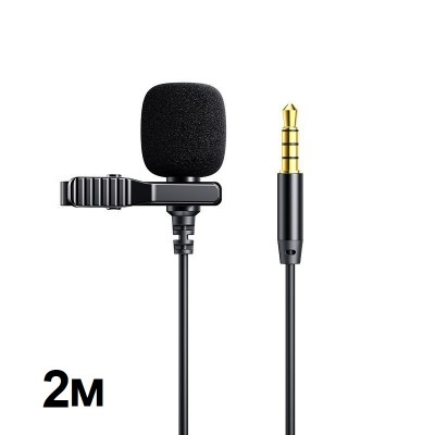 Петличный микрофон Joyroom JR-LM1 Lavalier Microphone 2M AUX Black