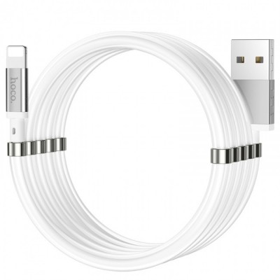 Кабель для iPhone Hoco U91 Magic magnetic charging for Lightning 2.4A 1m White
