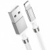 Кабель для iPhone Hoco U91 Magic magnetic charging for Lightning 2.4A 1m White