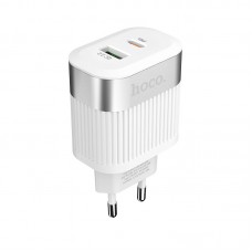 Сетевое зарядное устройство Hoco C58A Prominent PD+QC3.0 White