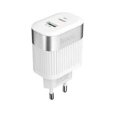 Сетевое зарядное устройство Hoco C58A Prominent PD+QC3.0 White