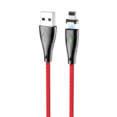 Кабель Hoco U75 Blaze magnetic Lightning 1.2m Red