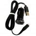 Автомобильное зарядное устройство Hoco Z1 c Lightning USB 2USB 2.1А Black