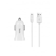 Автомобильное зарядное устройство Hoco Z2 c Lightning USB (1USB 1.5А) White