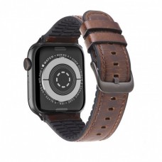 Kожаный ремешок Hoco WB18 Fenix leather strap для Apple Watch Series 1/2/3/4/5 (38/40mm) Dark Coffee