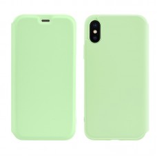 Чехол-книжка Hoco Colorful series liquid silicone для Apple iPhone X/XS Green