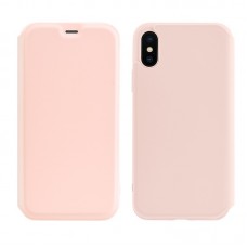 Чехол-книжка Hoco Colorful series liquid silicone для Apple iPhone X/XS Pink
