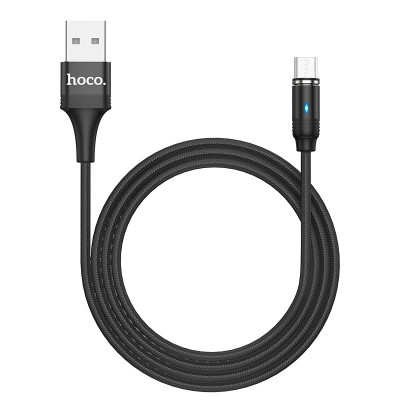 Кабель Hoco U76 Fresh magnetic MicroUSB 1.2m Black
