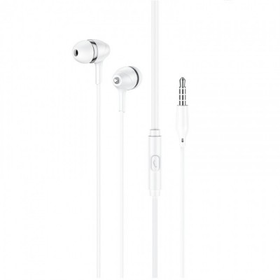 Вакуумные наушники с микрофоном Hoco M76 Maya universal earphones White