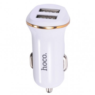 Автомобильное зарядное устройство Hoco Z12 (2USB 2.4A) White