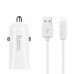 Автомобильное зарядное устройство Hoco Z12 + Micro USB Cable (2USB 2.4A) White