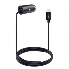 Автомобильное зарядное устройство Hoco Z17 + Lightning USB Cable (1USB 2.4А) Black