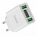 Сетевое зарядное устройство Hoco C25A (2USB 2.2A) White