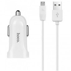 Автомобильное зарядное устройство Hoco Z2A c Micro USB (2USB 2.4А) White
