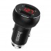 Автомобильное зарядное устройство Hoco Z22 with display (2USB 3.1A) Black