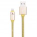 Кабель Hoco Metal Jelly Knitted Lightning UPL12 Gold (1.2m)