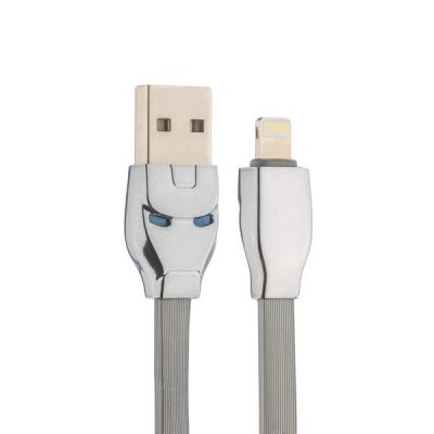 Кабель Hoco U14 Steel Lightning Cable 1.2 м Gray