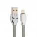 Кабель Hoco U14 Steel Lightning Cable 1.2 м Gray
