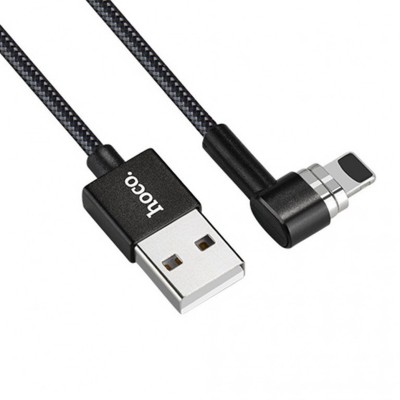 Кабель USB Type-C Hoco U20 Magnetic Absorption L Shape 1m Black