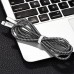 Кабель Hoco U10 Zinc Alloy Reflective Knitted Lightning-USB 1m Black