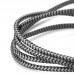 Кабель Hoco U10 Zinc Alloy Reflective Knitted Lightning-USB 1m Silver