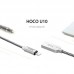 Кабель Hoco U10 Zinc Alloy Reflective Knitted Lightning-USB 1m Silver